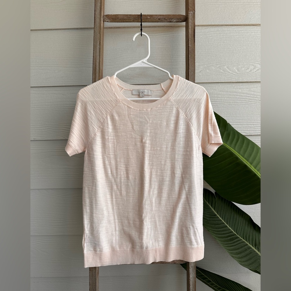LOFT Women's Light Peach Top